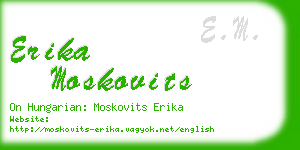 erika moskovits business card